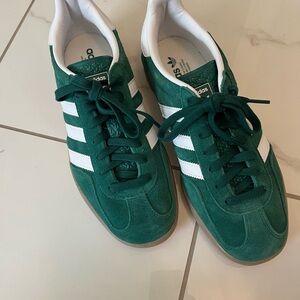 Adidas Green and White Retro Sneakers